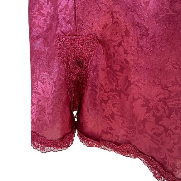 Vintage Jaclyn Smith Sleepwear Nightgown Magenta Floral Slip Dress Women's Small - Picture 6 of 11